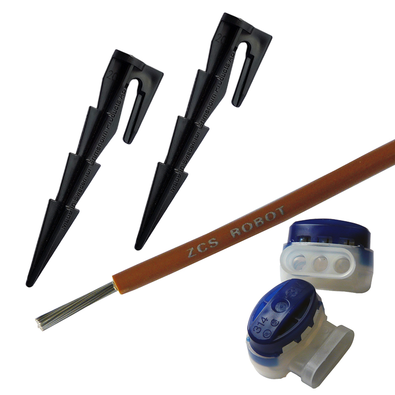 Installations-Kit XXL bis 6.000 m², 500 m Kabel, 600 Nägel, 10 Stück Verbinder